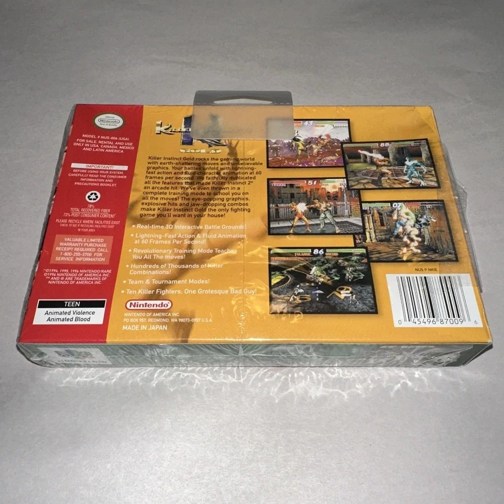 Killer Instinct Gold (Nintendo 64 N64) CIB Complete Original Shrink Wrap, Open